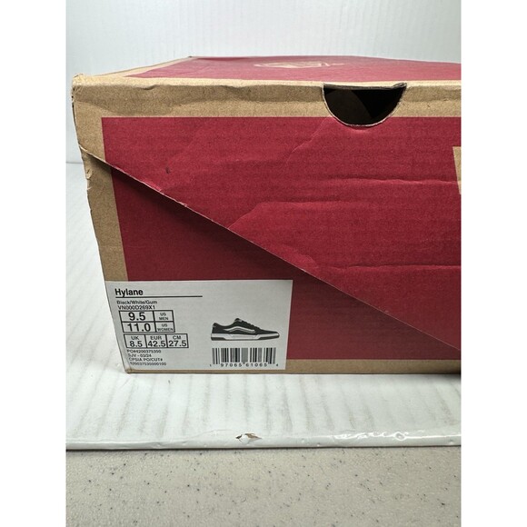 Size 9.5 VANS Hylane Mens Low Top Skate Shoes Sneaker Black White Gum NEW main image 6